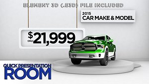 3d automotive advertising sleek model