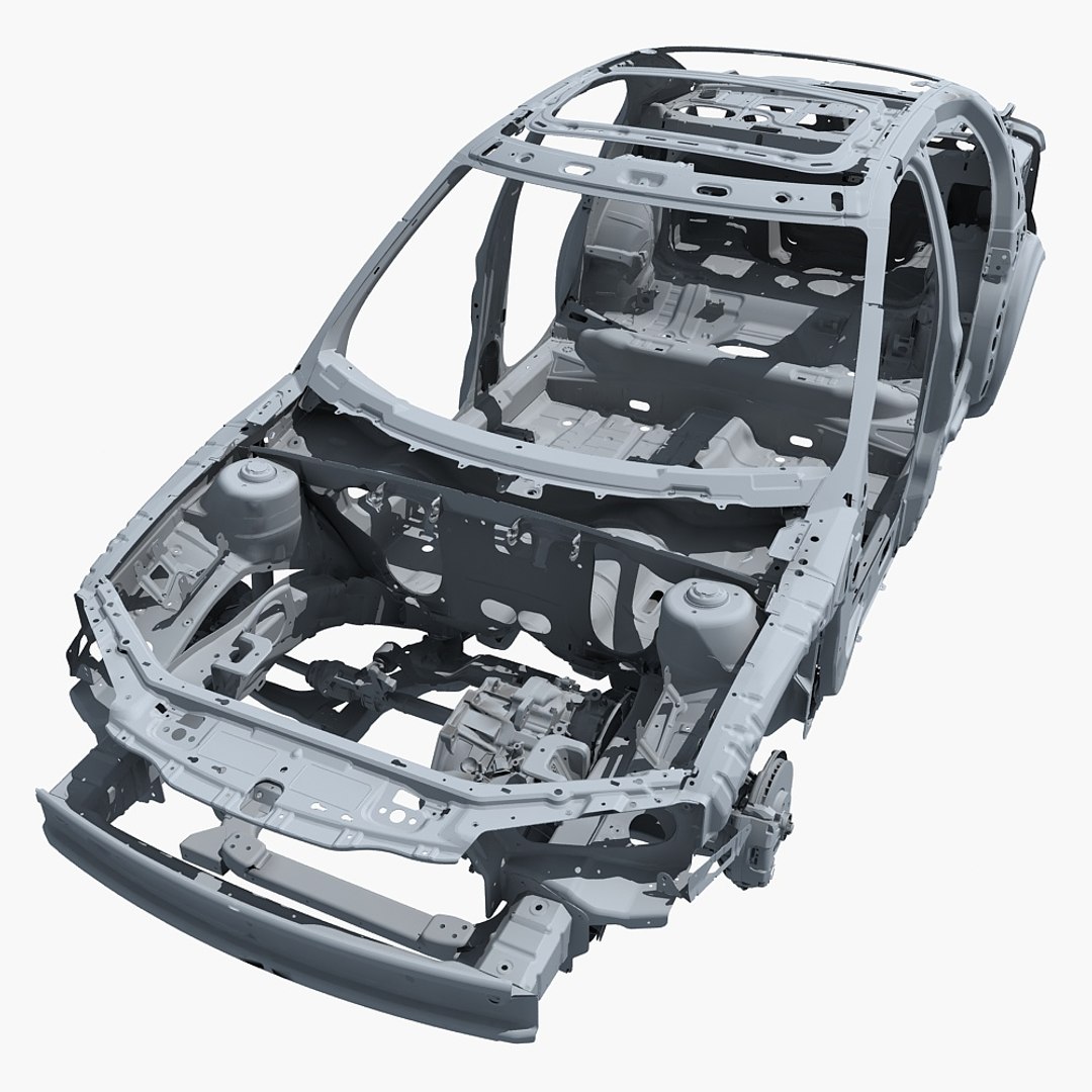 3d car frame model