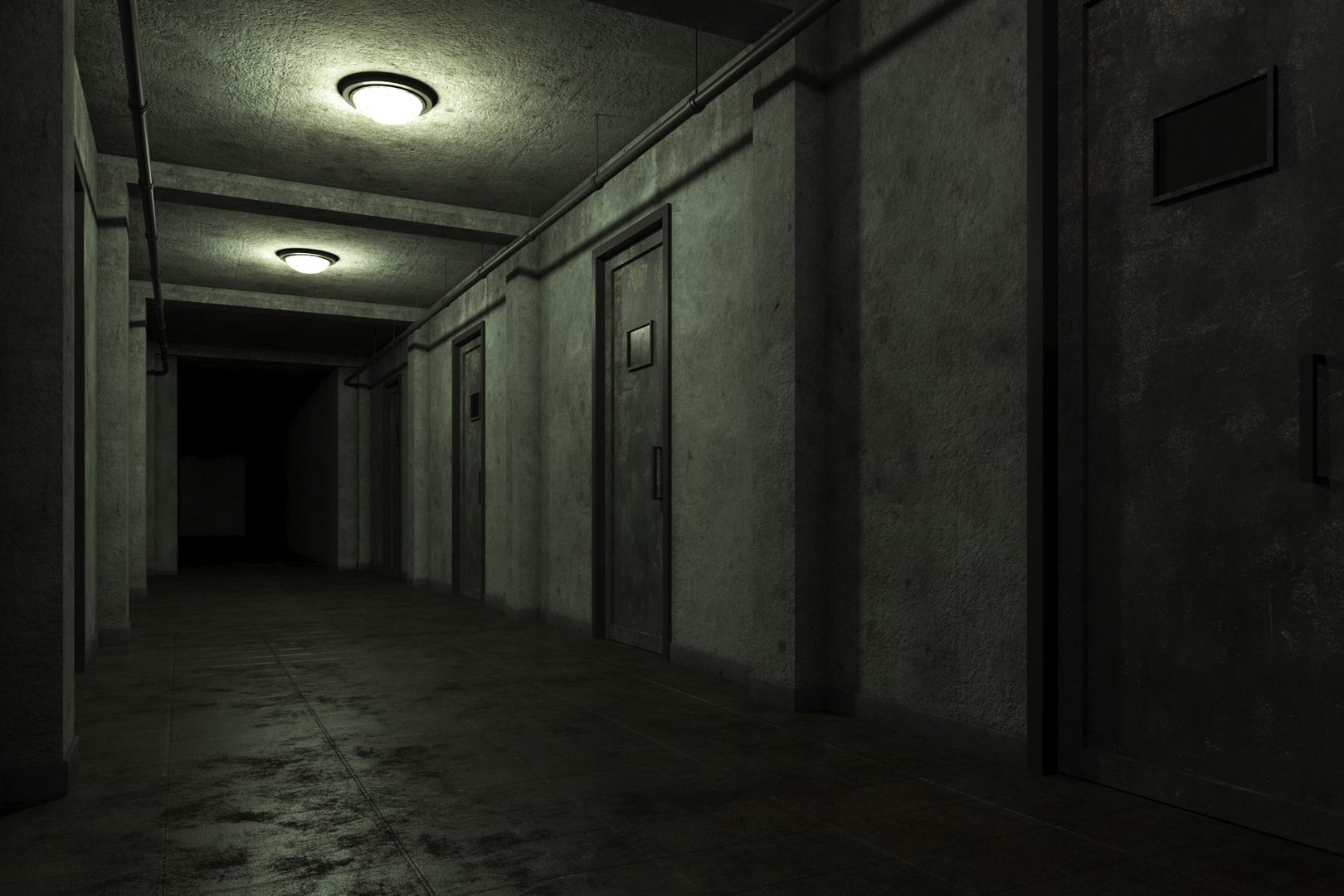 Lowpoly old scary dark corridor 3D model - TurboSquid 1938239