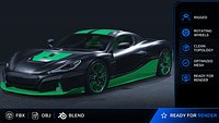 2023 Rimac Nevera Time Attack 3D Model  The Ultimate Electric Hypercar Unleashed