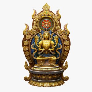 Golden Buddha Statue 01