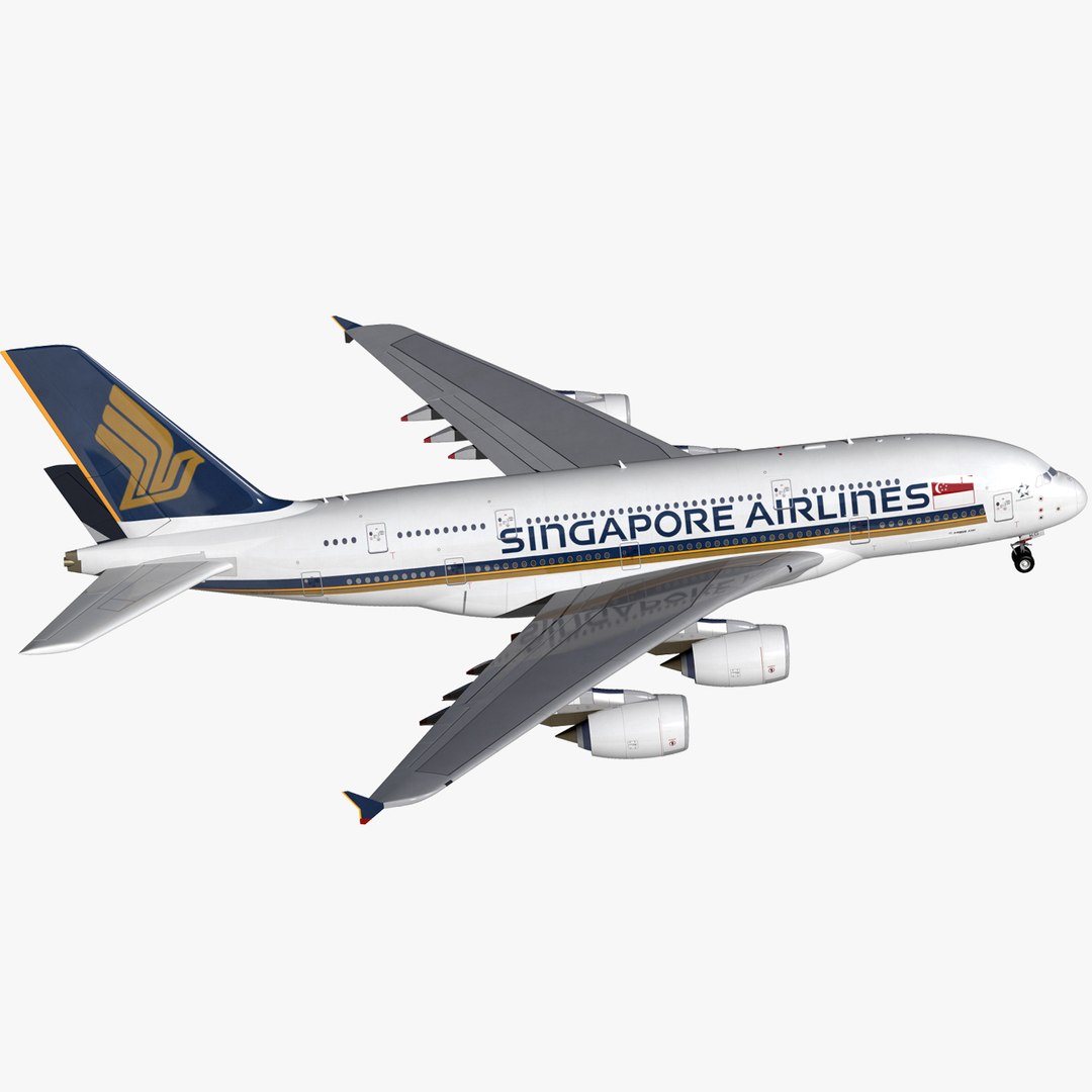 3d Model Airbus A380-800 Singapore Airlines