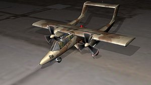 3D model OV10D Bronco Desert Storm Long Nose