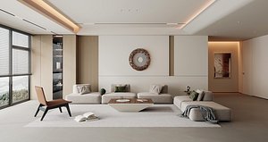 3D Modern living room