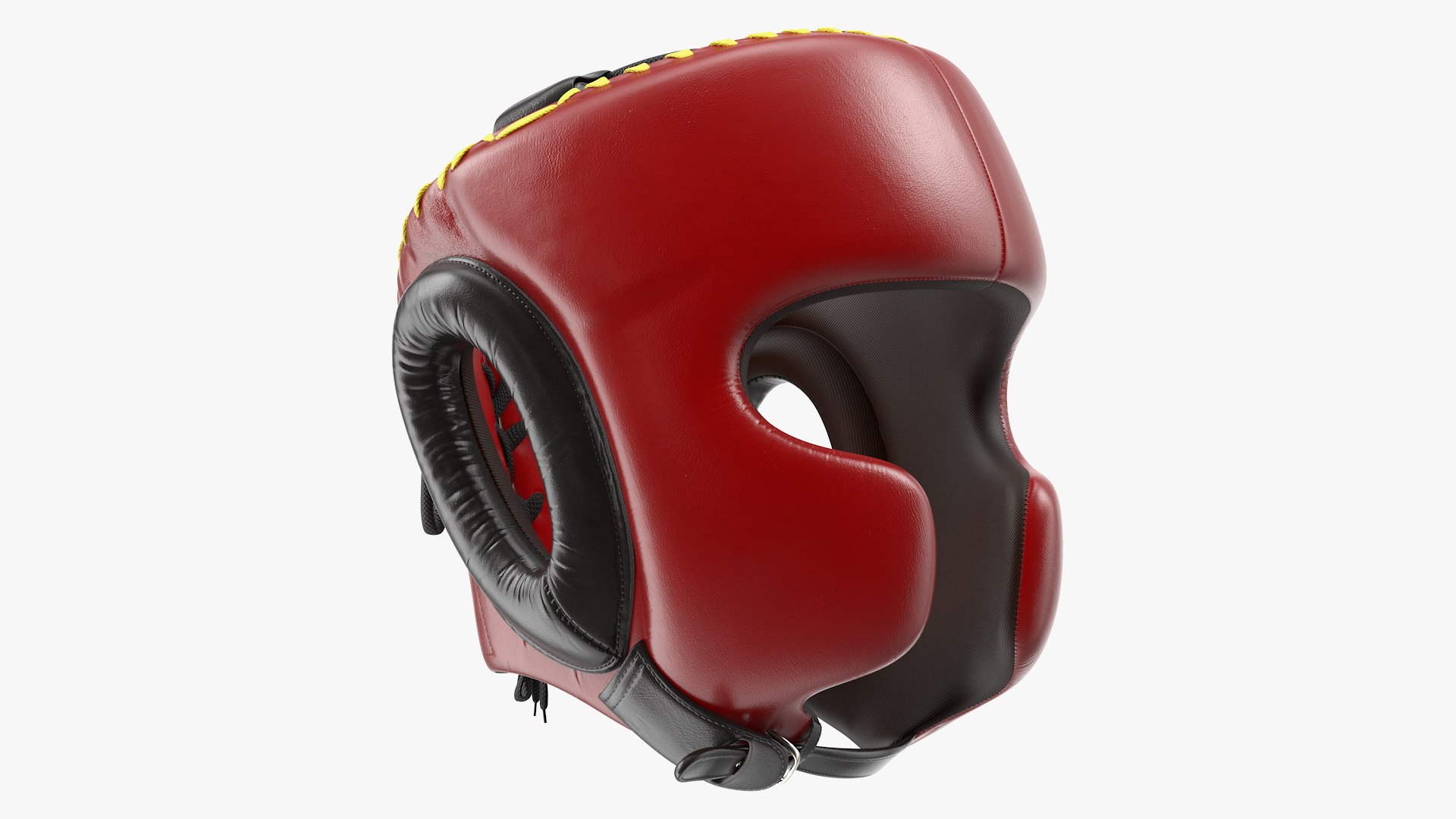 Boxing Training Helmet Red Generic 3D model preview