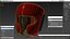 Kask treningowy bokserski czerwony Generic