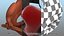 Kask treningowy bokserski czerwony Generic