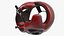 Kask treningowy bokserski czerwony Generic