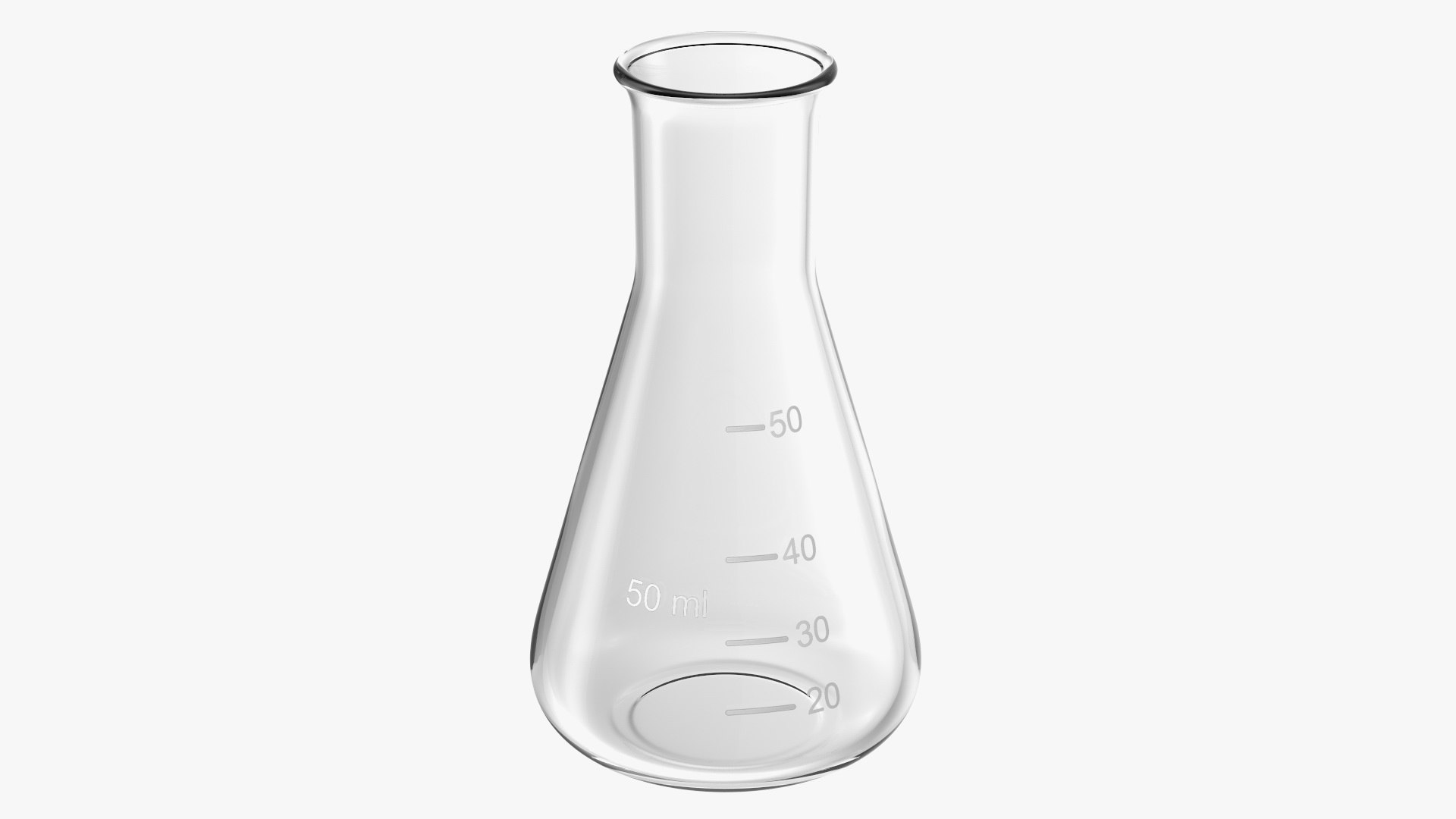 50ML Erlenmeyer Flask Empty 3D model preview