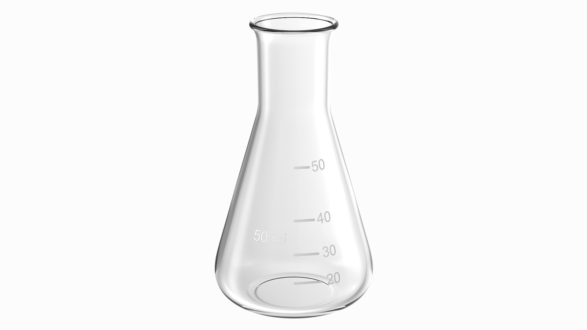 3D Model 50ML Erlenmeyer Flask Empty TurboSquid 2133337