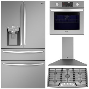 3D LG kitchen appliances