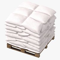 Cargo Polypropylene Sacks Pallet and Secured