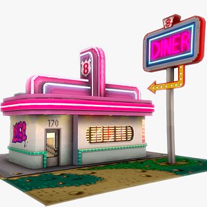 Pixel Diner 3D model