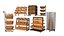Collection d'affichage de boulangerie