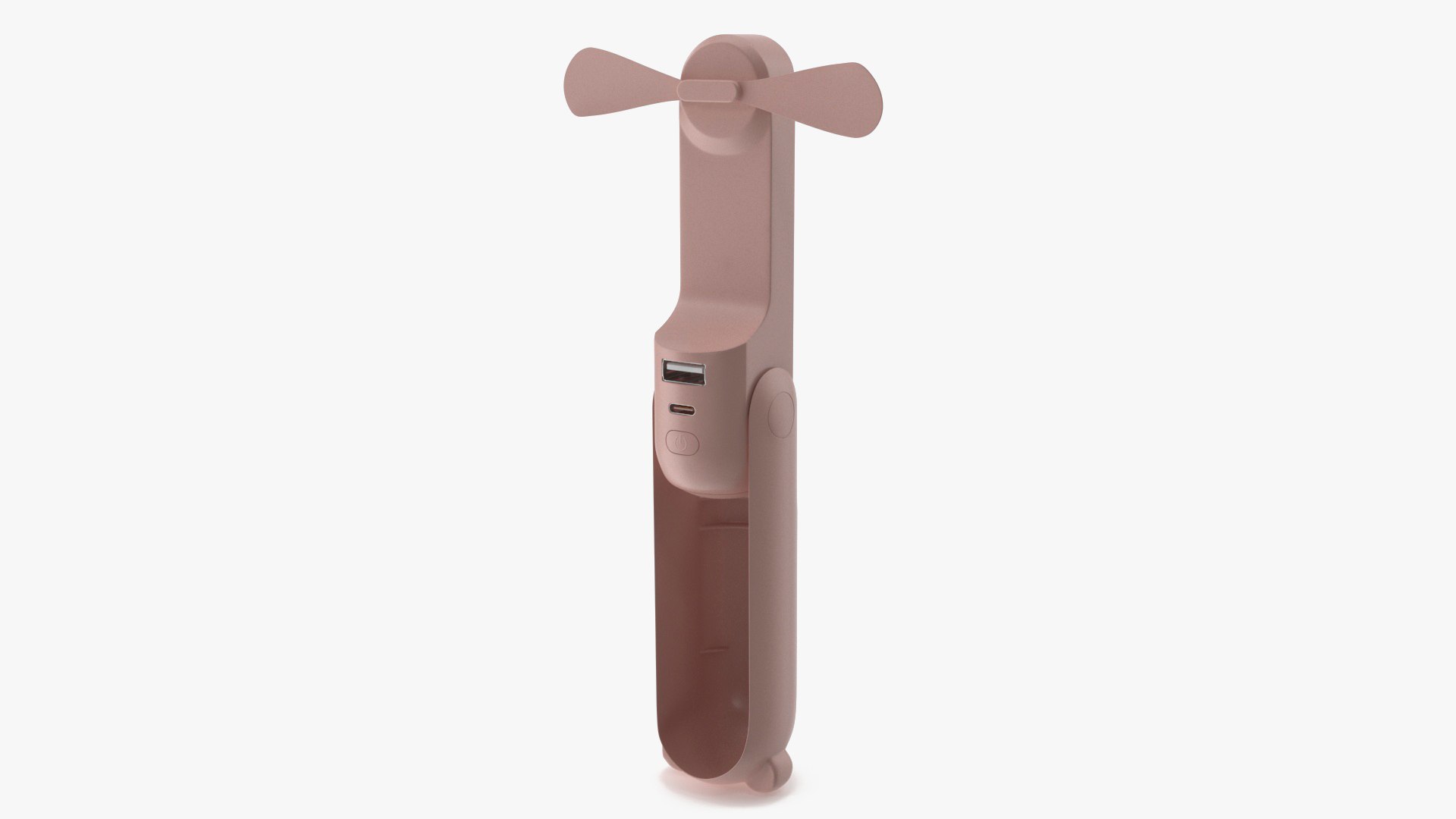 Rechargeable Small Pocket Fan Pink 3D model preview