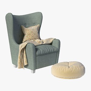 Arm Chair with Footrest