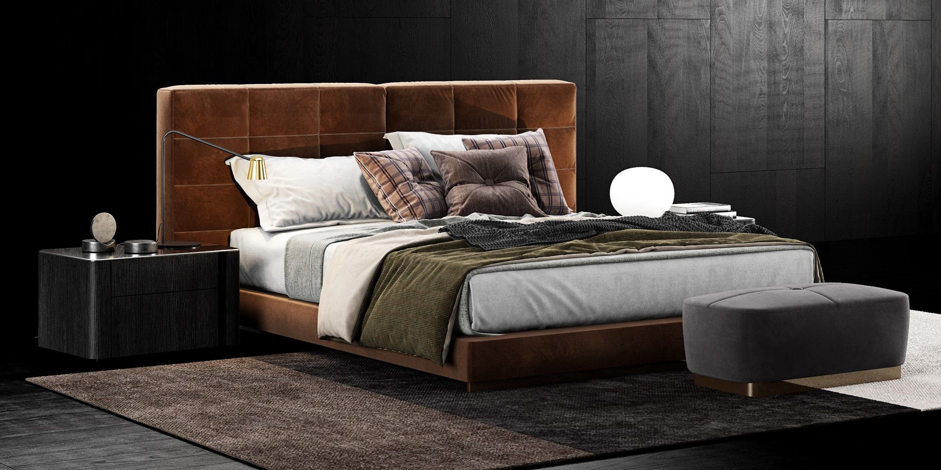 3D Model Minotti Lawrence Bed 4 - TurboSquid 1591456