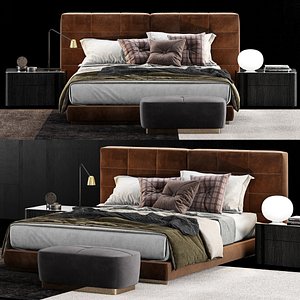 3D model minotti lawrence bed 4