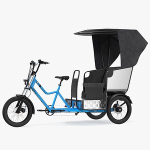 Commercial Grade Electric Trike with Passenger Seat 3D model