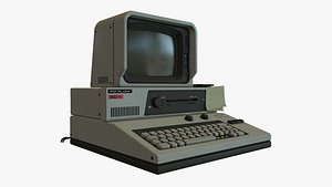 retro sci fi computer 3D model