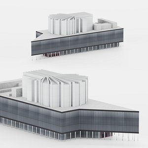 3D model Grieghallen Bergen Norway 3D Lowpoly Model