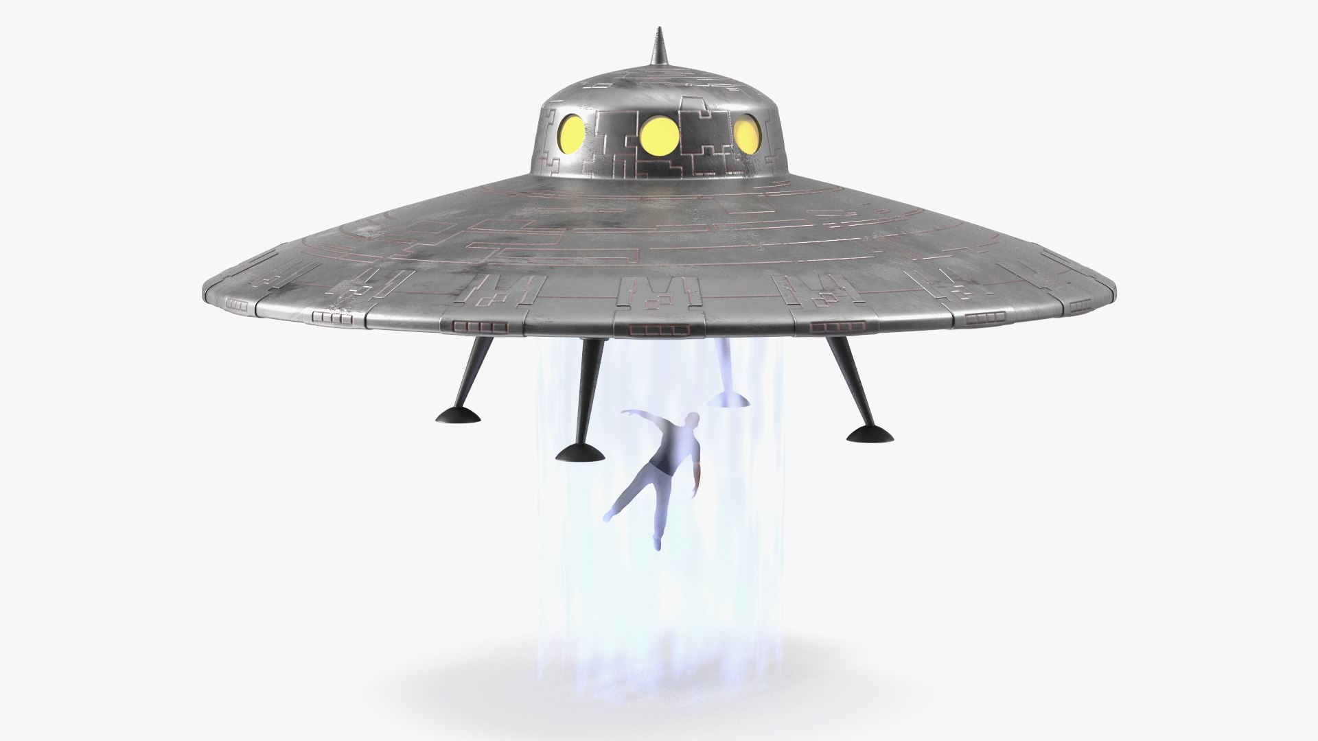 Old UFO Ship Kidnaps 3D model preview