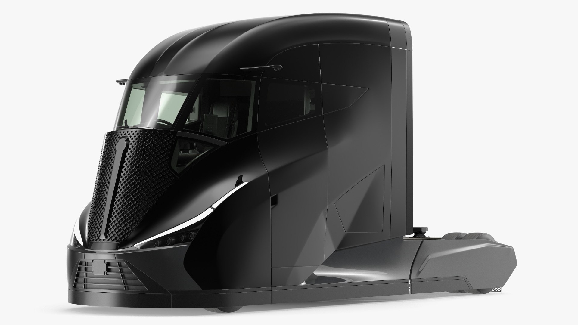 Futuristic Modern Trucks Collection 3D model preview