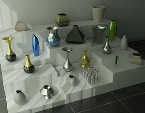 pots vases 3d max
