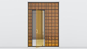 Aluminium door 339 3D model