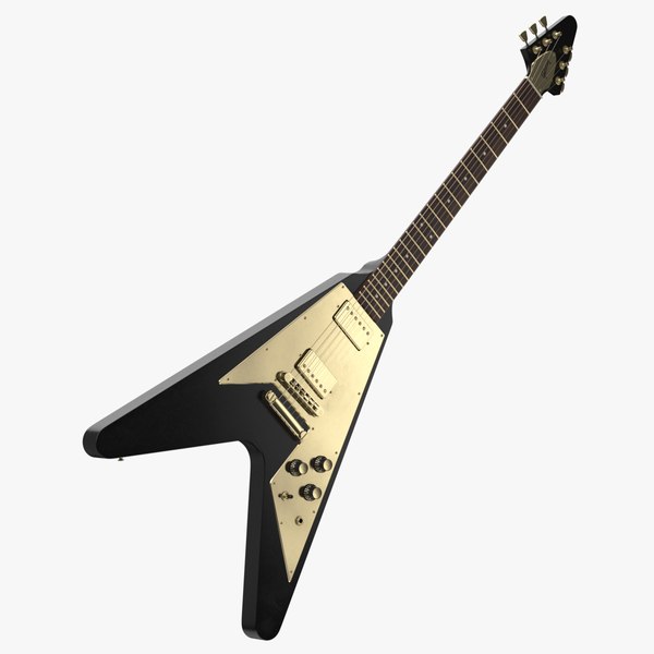 3D Gibson Flying V Electric Guitar model