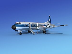 propellers l188 electra lockheed 3d model