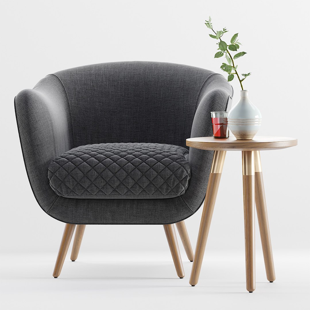 Flick accent chair range 3D model - TurboSquid 1563836