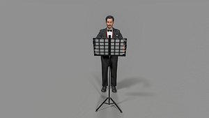 Conductor musician 3D