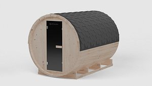 Barrel Sauna Wheel 3D model 3D model