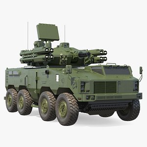 Type 625E Surface to Air Defense Green Rigged