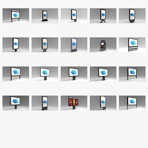 3D Street Billboards &ndash; High Quality 3D Models (Bundle) model