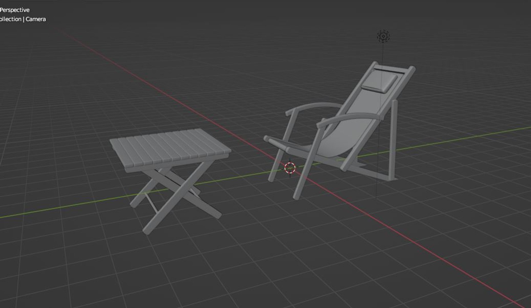 3D Chair With Side Table Low-poly 3D Model - TurboSquid 2331778
