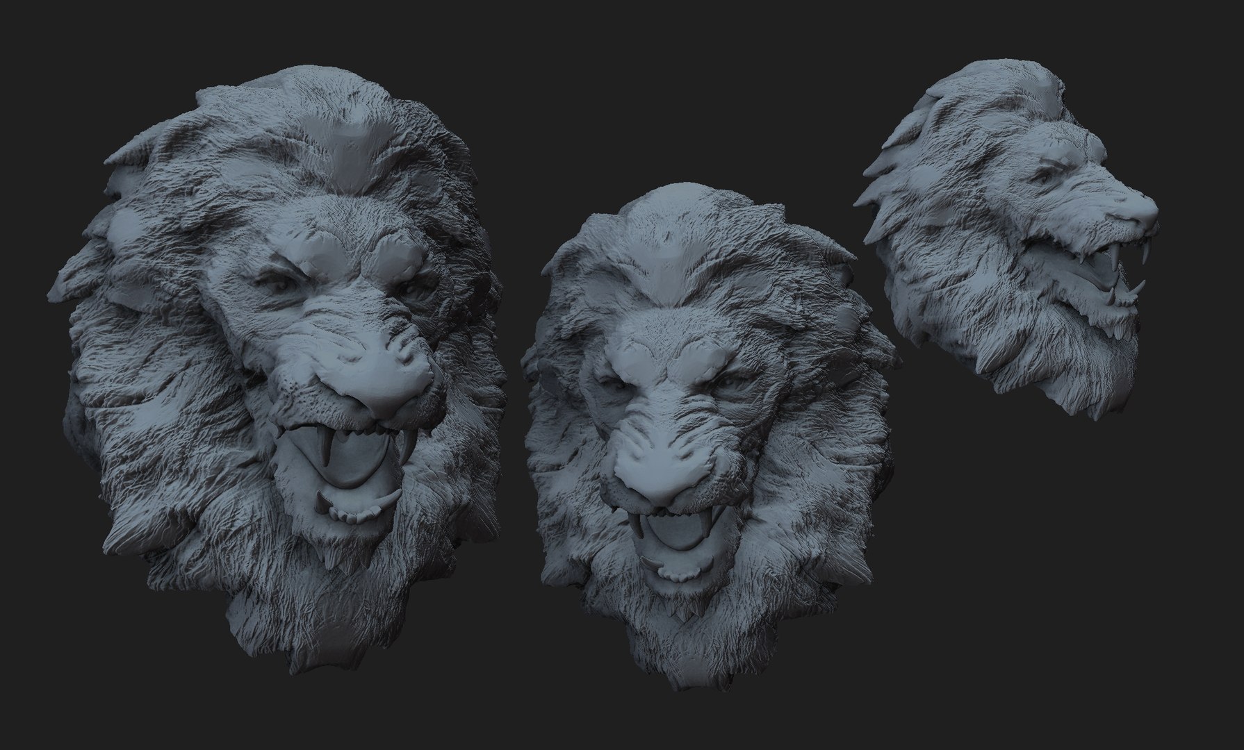 Lion head 3D model - TurboSquid 2139711