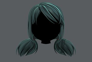 hair style girl v67 3D model