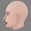 Cabeza de Daisy Ridley - Sin pelo - Cabeza de baja poli para juego