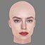 Cabeza de Daisy Ridley - Sin pelo - Cabeza de baja poli para juego