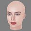 Cabeza de Daisy Ridley - Sin pelo - Cabeza de baja poli para juego