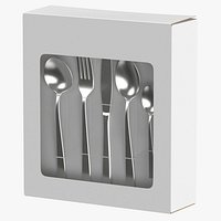 Cutlery Boxes Type 02 Silver and Brass Blank or Generic Box
