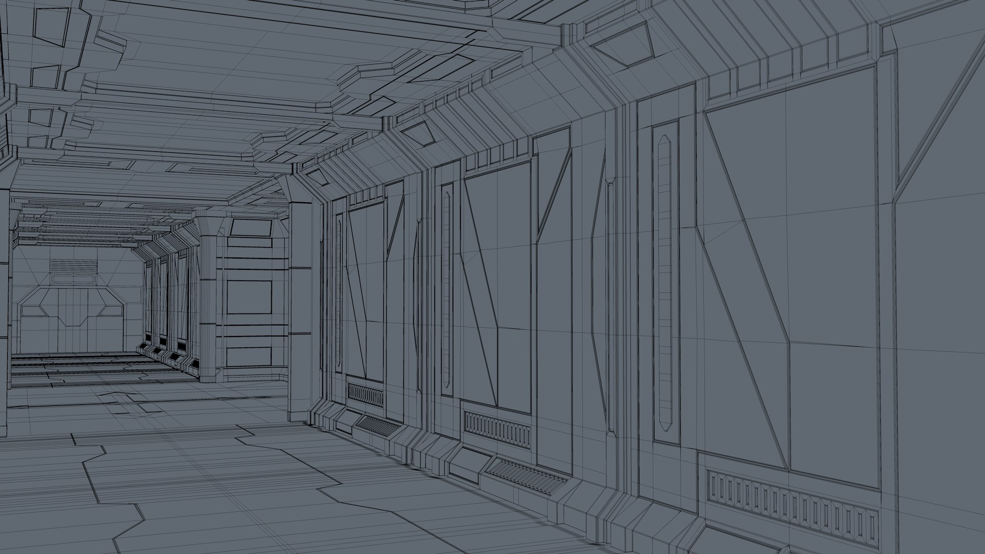 3D Model Sci Fi Corridor Interior - TurboSquid 2536666