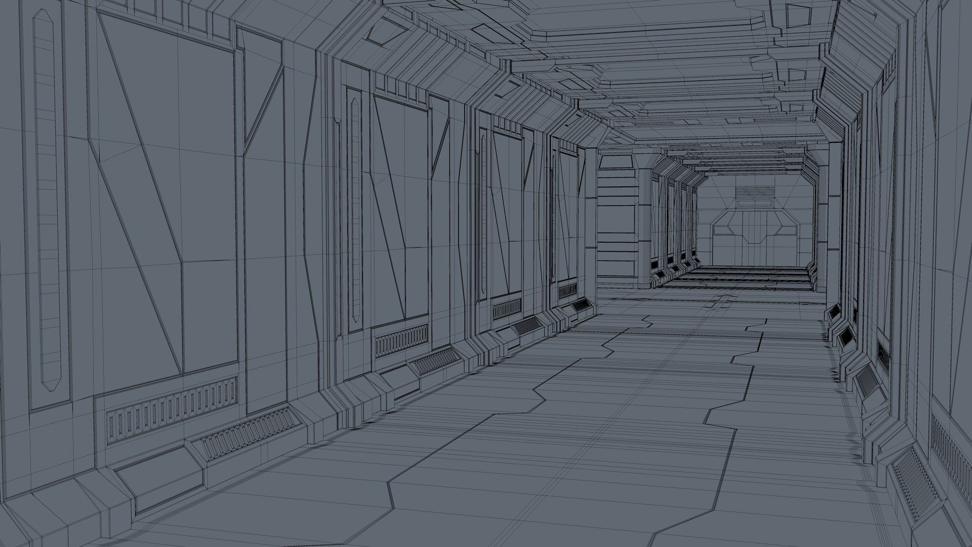 3D Model Sci Fi Corridor Interior - TurboSquid 2536666