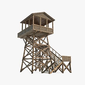 The military building observation tower 3D model