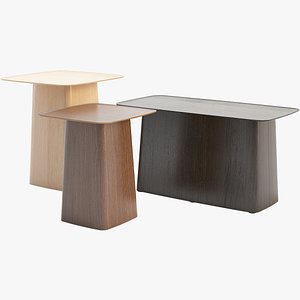 wooden vitra table 3D model