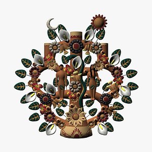 mexican handicraft tree life 3D model