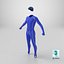 Traje de captura de movimiento azul
