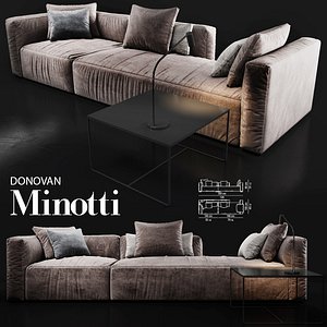 sofa minotti donovan 3d model
